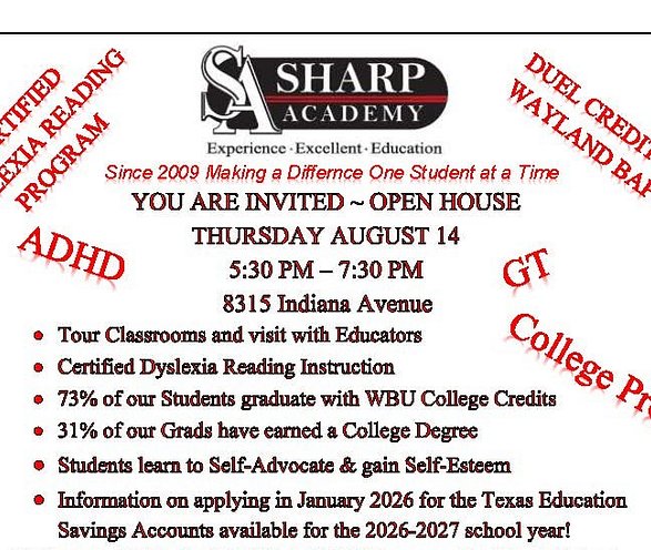 OPEN HOUSE AUG 14. 5:30 PM
